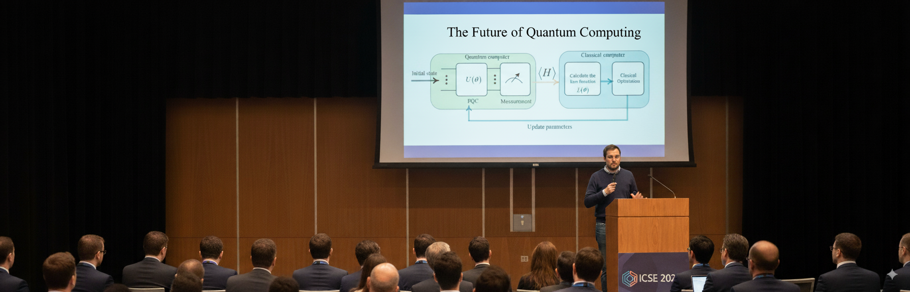 Anthony Zappin presenting at a software engineering conference